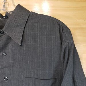 Arrow Wrinkle-Free Men’s Shirt L 16-16.5 Gray Long Sleeve Button-Up
